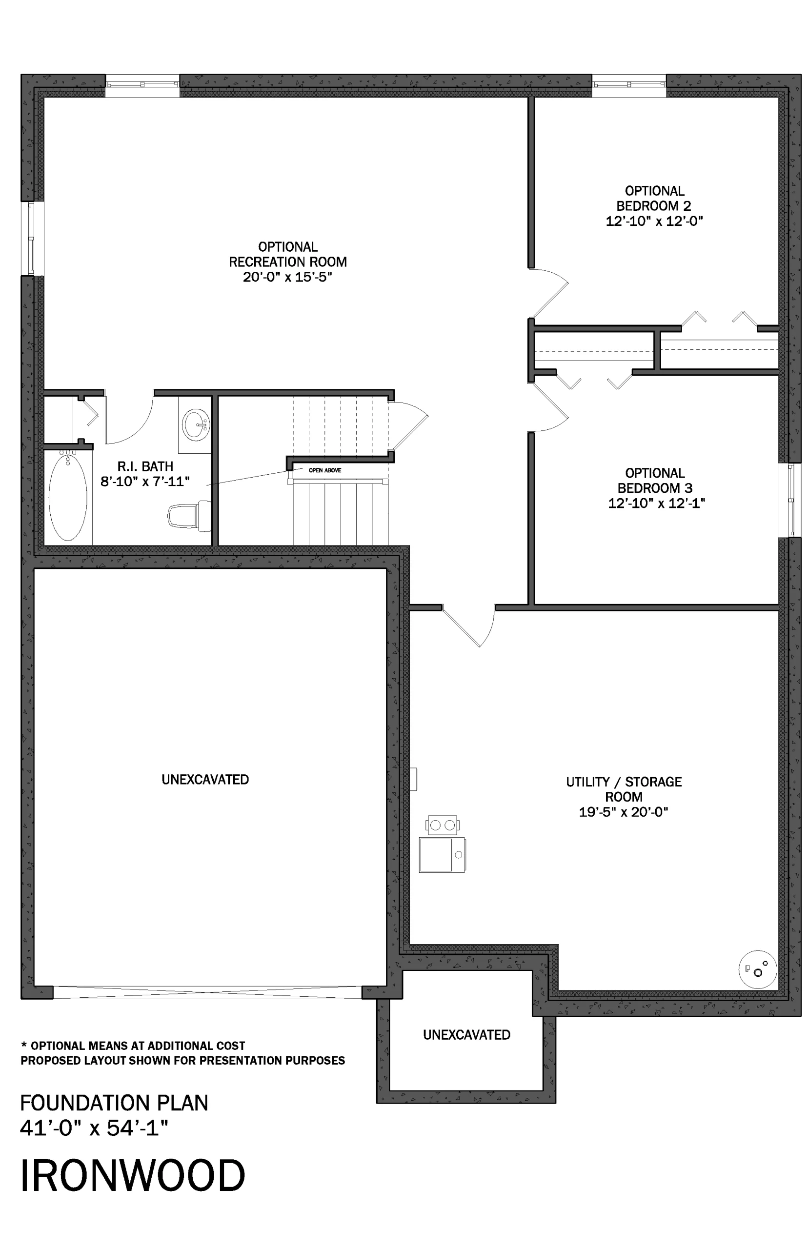 Ironwood Basement Floor Plan