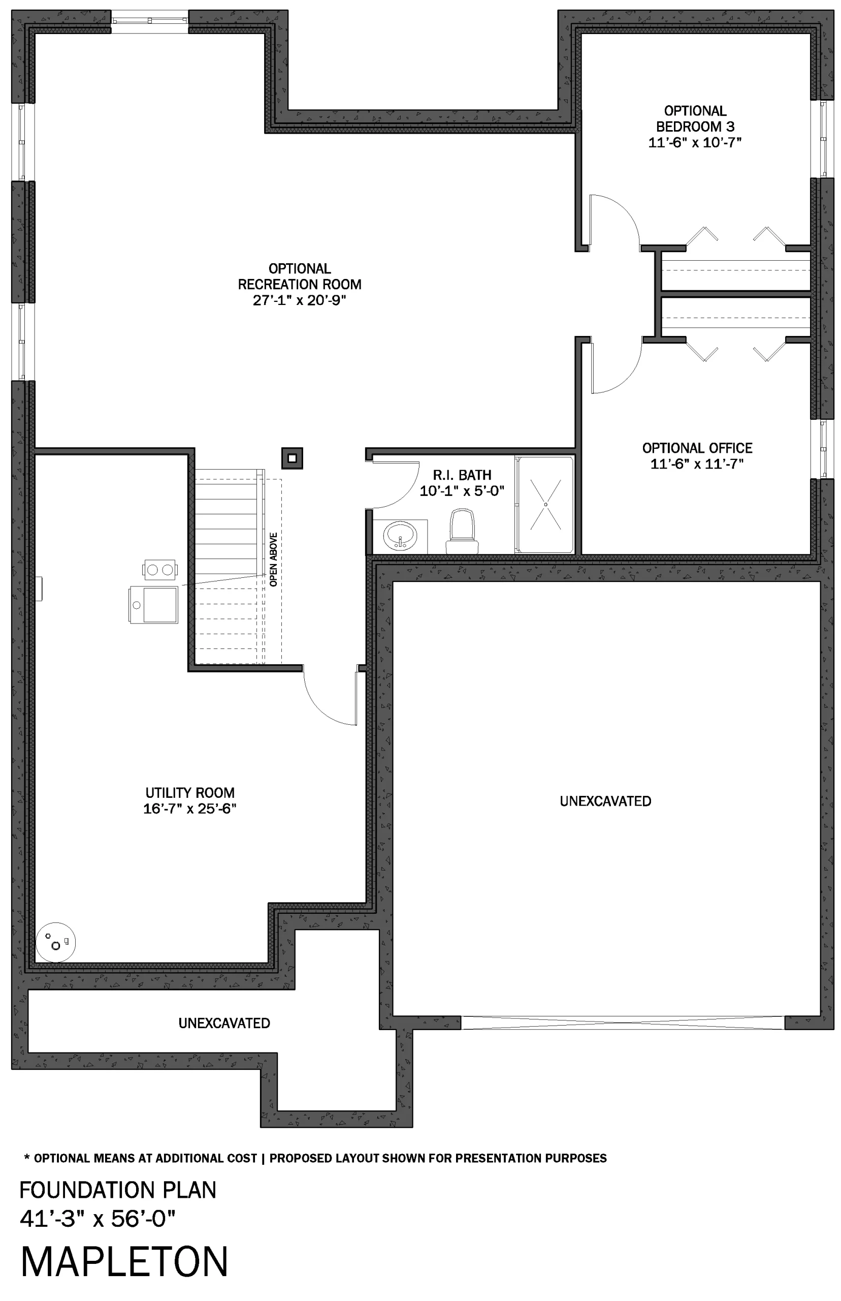 Mapleton Basement Floor Plan