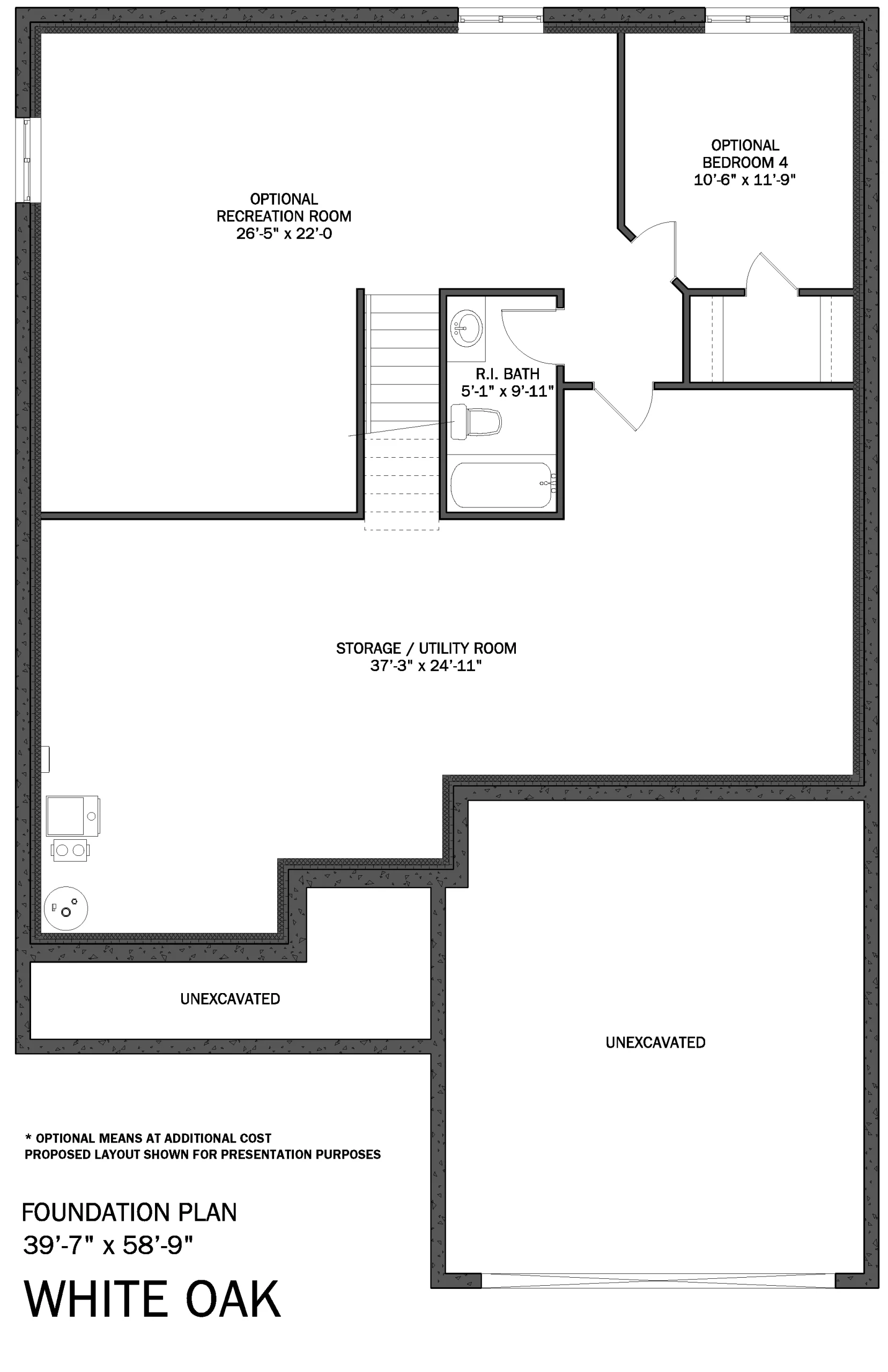 White Oak Basement Plan